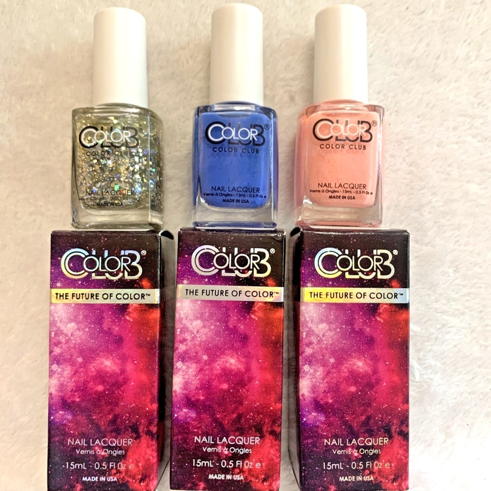 Color Club Nail Lacquer Polishes You Rock! + Clickbait + Hot Hot Pants 3pc Lot